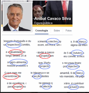 Portuguese President's website showing numerous errors